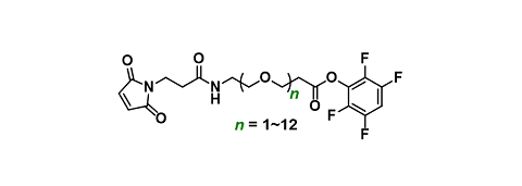 Mal-amido-PEGn-TFP ester